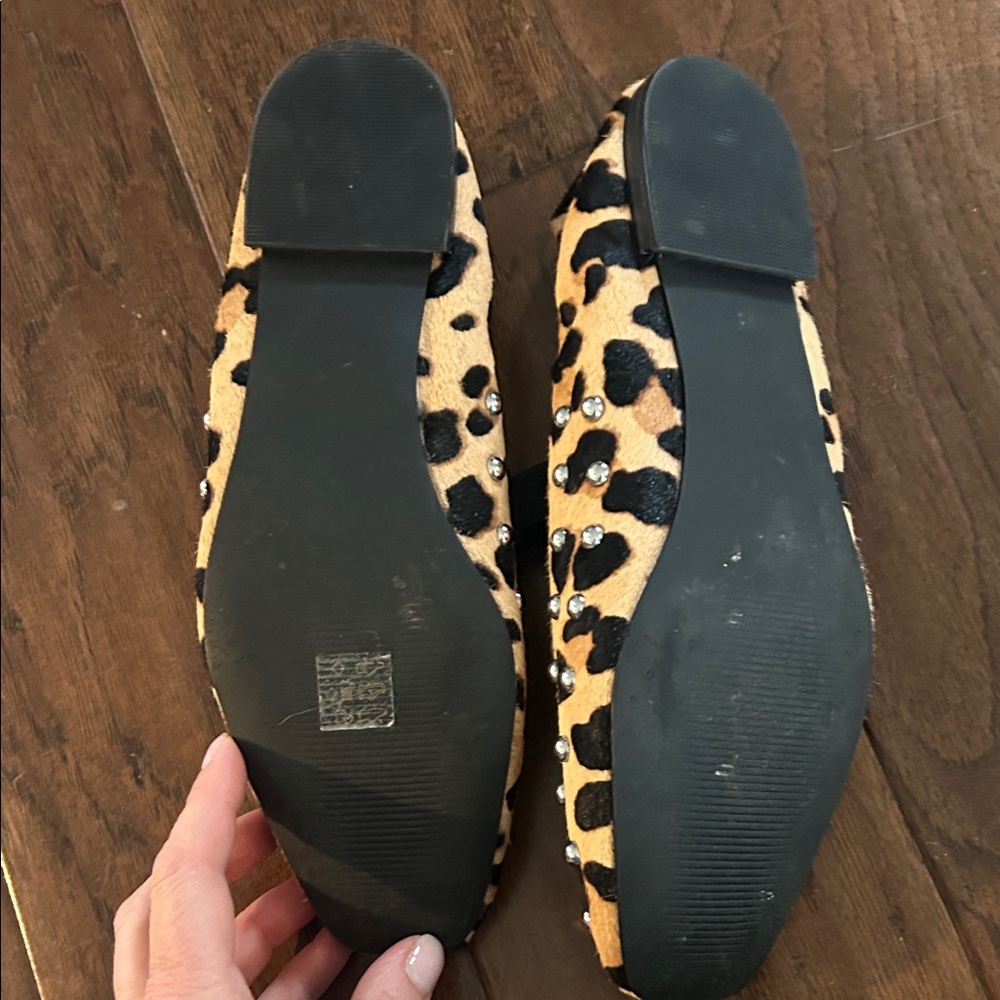 EUC Leopard Print Flats with studs - Picture 3 of 5